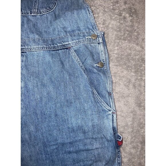 Vintage Ralph Lauren Polo Jean CO. Shortall Denim Jean Overalls Adult - Picture 5 of 12